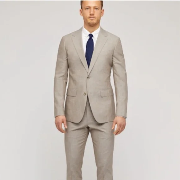 Bonobos Men’s Slim Fit Blazer - Sand 40L - Picture 5 of 6
